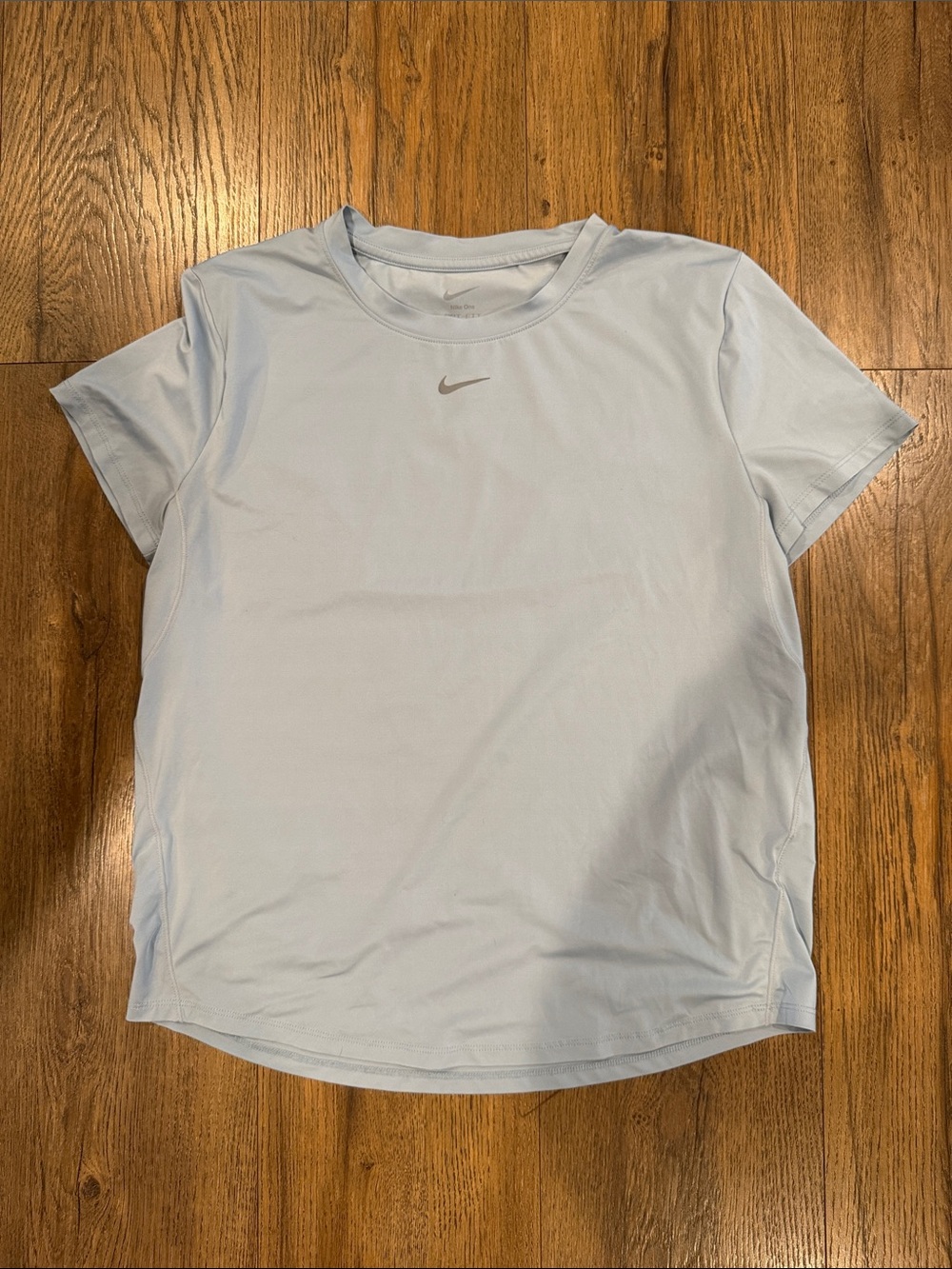 Nike Women's Light Blue Crew Neck Short Sleeve Tee